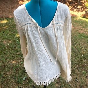 Black Swan long sleeve boho top